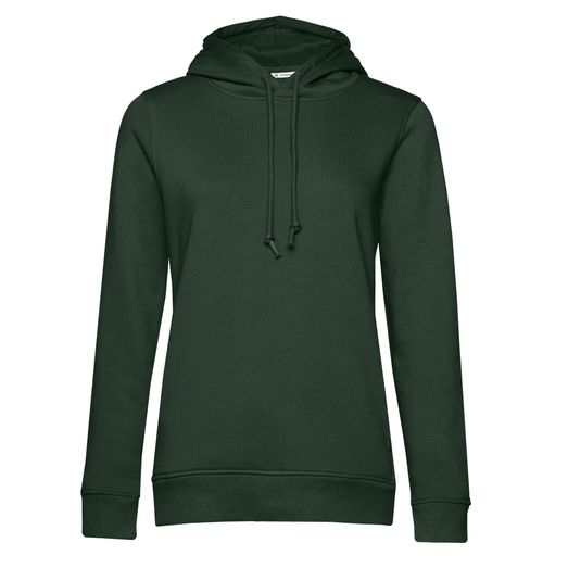 B&amp;C Women's Organic Hooded Sweat Forest Green