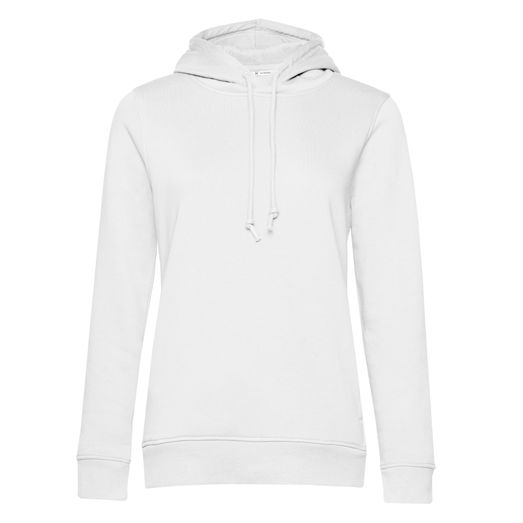 B&amp;C Women's Organic Hooded Sweat White