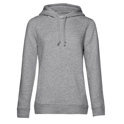 B&amp;C Women's Organic Hooded Sweat Heather Grey