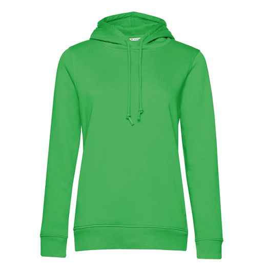 B&amp;C Women's Organic Hooded Sweat Apple Green