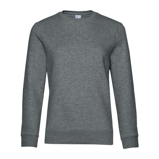 B&amp;C Women's Queen Crew Neck Sweat Heather Mid Grey