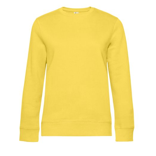 B&amp;C Women's Queen Crew Neck Sweat Yellow Fizz