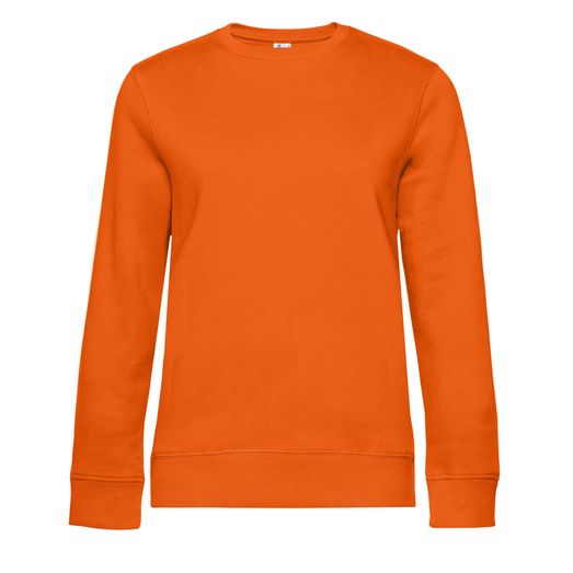 B&amp;C Women's Queen Crew Neck Sweat Pure Orange