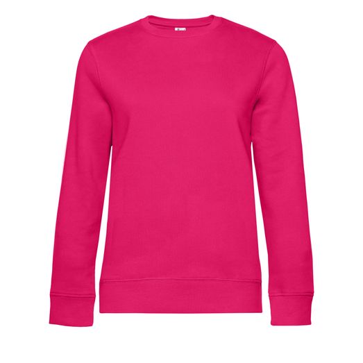 B&amp;C Women's Queen Crew Neck Sweat Magenta Pink