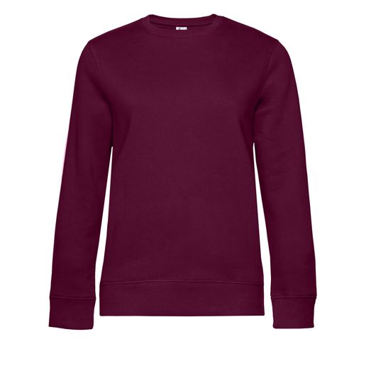 B&amp;C Women's Queen Crew Neck Sweat Dark Cherry