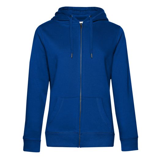 B&amp;C Women's Queen Zipped Hooded Sweat Royal Blue