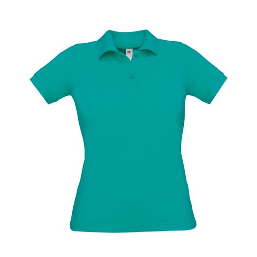 B&amp;C Women's Safran Pure Polo Shirt Real Turquoise