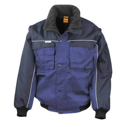 WORK-GUARD by Result Zip Sleeve Heavy Duty Jacket Royal/Navy