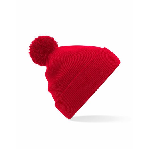 Beechfield Junior Original Pompom Beanie Classic Red