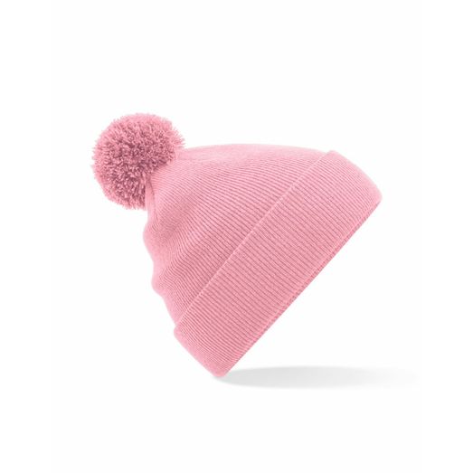 Beechfield Junior Original Pompom Beanie Dusky Pink