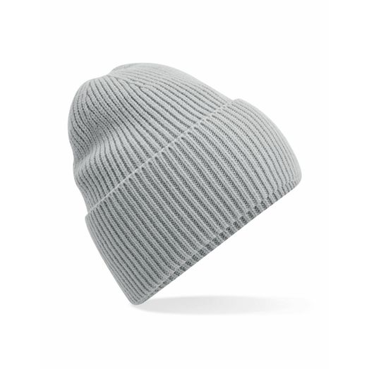 Beechfield  Oversized Cuffed Beanie Light Grey