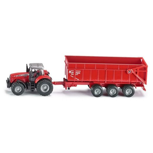 Siku Massey Ferguson 8480 Tractor with Trailer 1:87