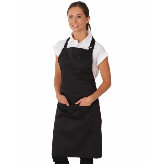 Dennys Bib Pocket Apron Black