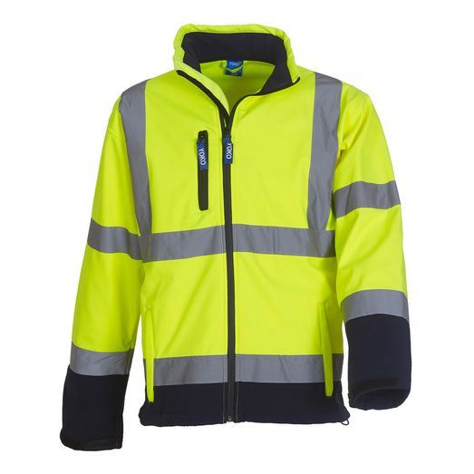 Yoko Hi-Vis Softshell Jacket Hi-Vis Yellow/Navy