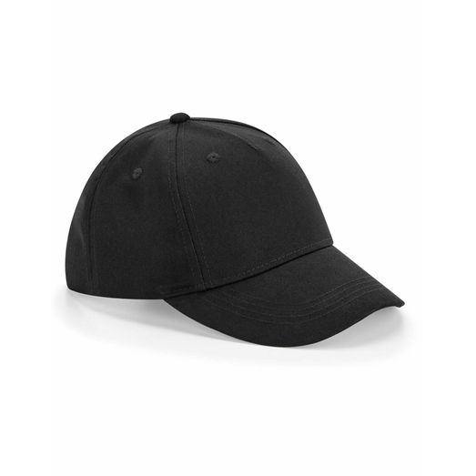 Beechfield  Junior Organic Cotton 5 Panel Cap Black