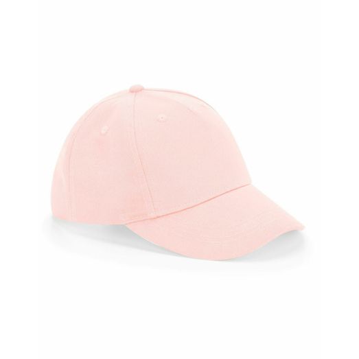 Beechfield  Junior Organic Cotton 5 Panel Cap Powder Pink