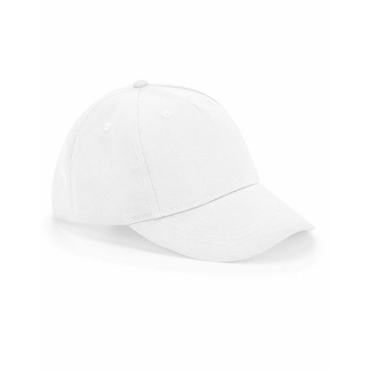Beechfield  Junior Organic Cotton 5 Panel Cap White