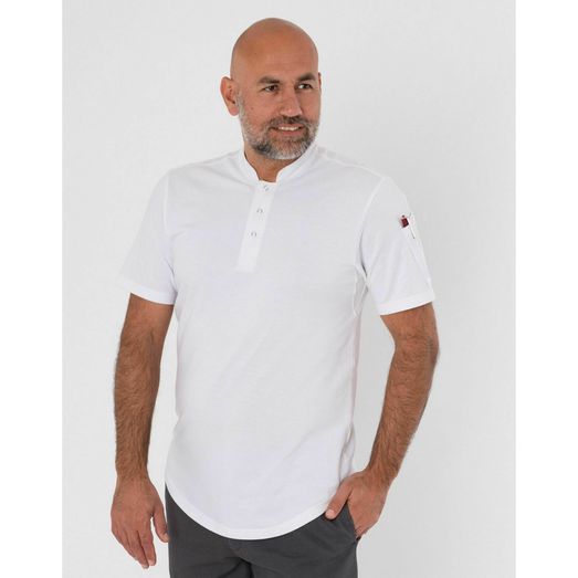 Dennys Le Chef Pique Chef Shirt White