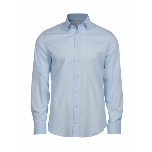 Tee Jays Men's Stretch Luxury Shirt Light Blue