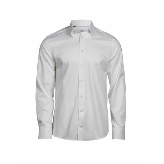 Tee Jays Men's Stretch Luxury Shirt White