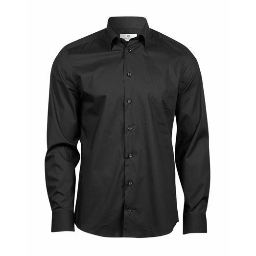 Tee Jays Men's Stretch Luxury Shirt Black