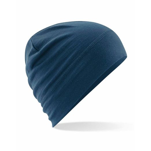 Beechfield  Merino Beanie Steel Blue