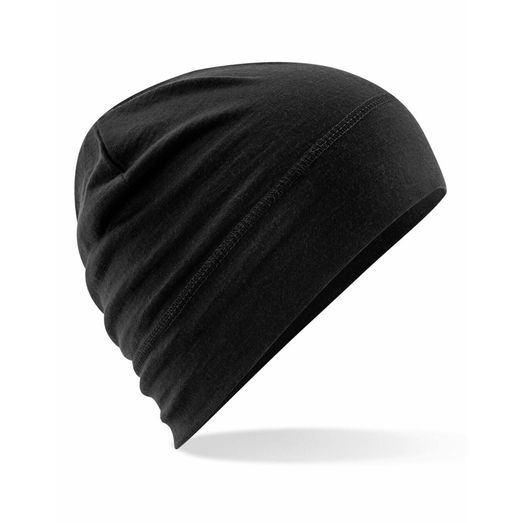 Beechfield  Merino Beanie Black