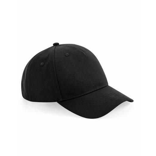 Beechfield  Organic Cotton 5 Panel Cap Black