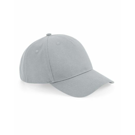 Beechfield  Organic Cotton 5 Panel Cap Light Grey