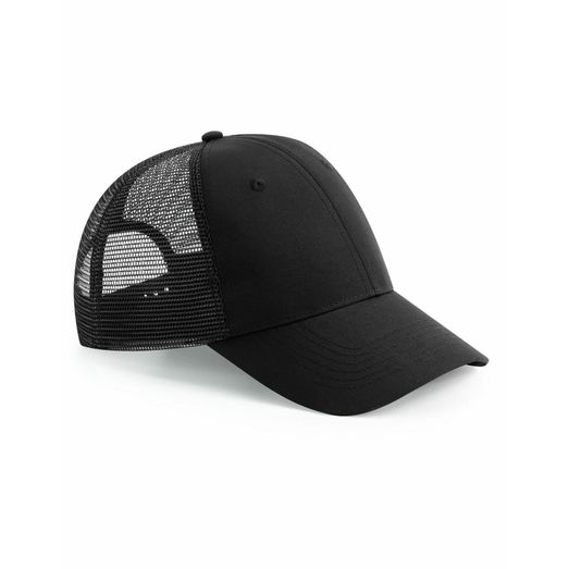 Beechfield  Recycled Urbanwear 6 Panel Snapback Trucker Black