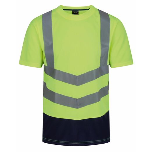 Regatta High Visibility Pro Hi Vis Tee Hi-Vis Yellow/Navy