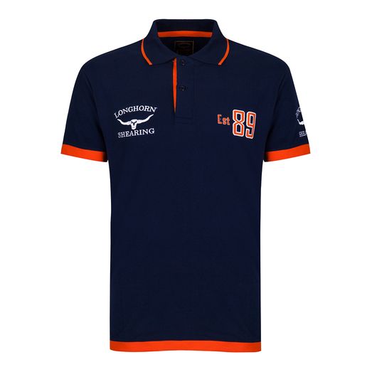 Longhorn Shearing Dexter Anniversary "89" Polo Shirt Navy