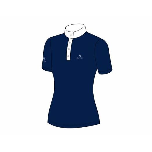 Mark Todd Competition Shirt - Girls (Short Sleeved) Navy