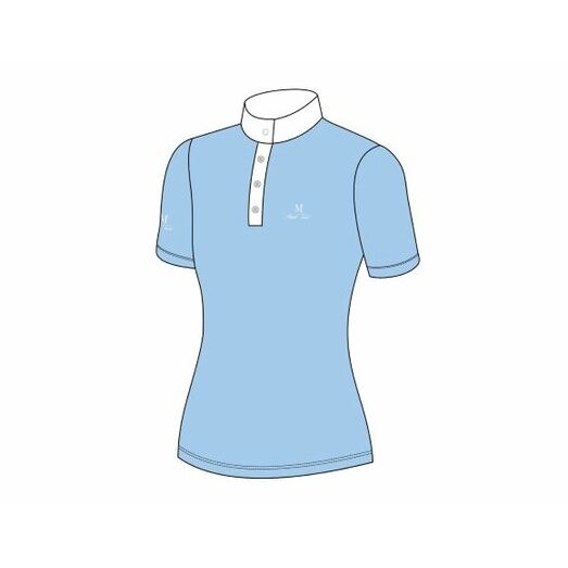 Mark Todd Competition Shirt - Girls (Short Sleeved) Sky Blue