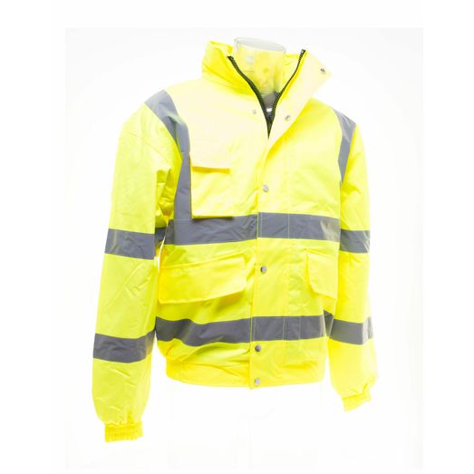 Yoko Hi-Vis Classic Bomber Jacket Hi-Vis Yellow