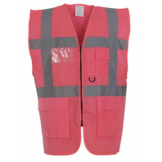 Yoko Hi-Vis Executive Waistcoat Pink