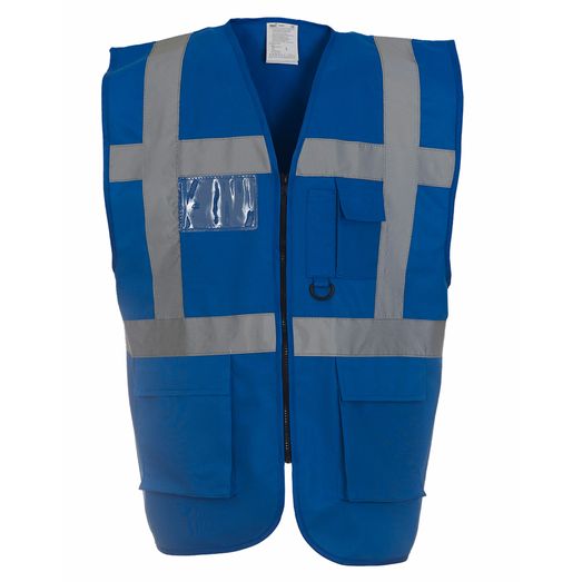 Yoko Hi-Vis Executive Waistcoat Royal Blue