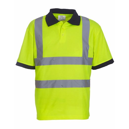 Yoko Hi-Vis Short Sleeve Polo Shirt Hi-Vis Yellow