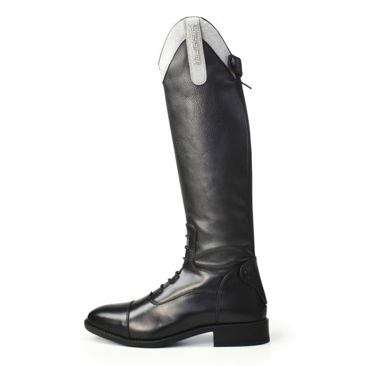 Brogini Como Piccino Boots Childs Diamante Top Wide Black