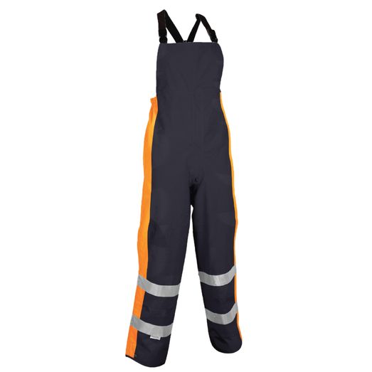 Betacraft Men's ISO-940 Ranger Waterproof Navy/Fluoro Orange Bib Overtrouser