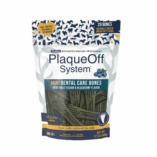 PlaqueOff Mini Dental Care Bones Vegetable Fusion &amp; Blueberry