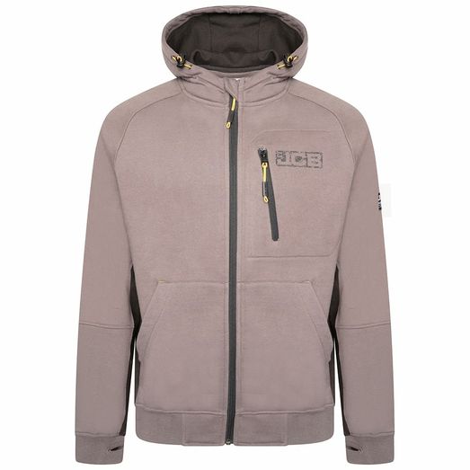 JCB Trade Grey Zip Thru Hoodie