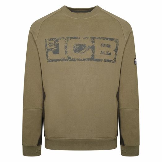JCB Trade Olive Green Crew Sweatshirt