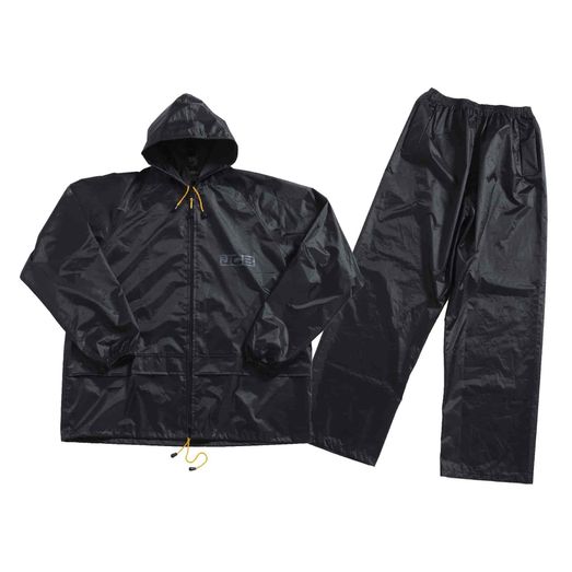 JCB Waterproof Rain Suit Black