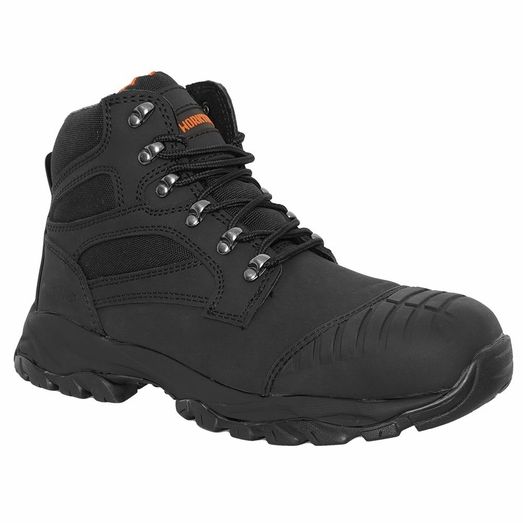 Worktough Heeley Black Safety Boot S1P HRO SRA