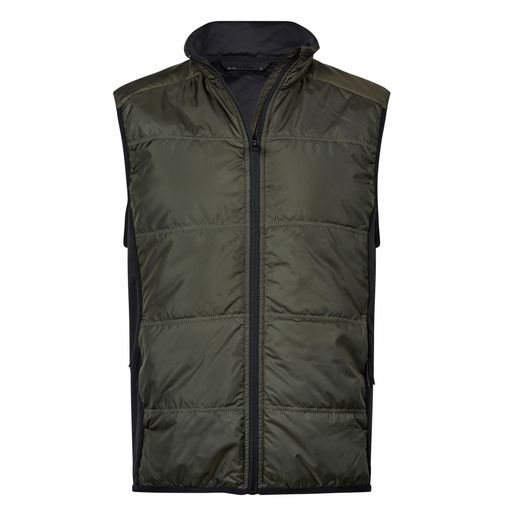 Tee Jays Hybrid-Stretch Bodywarmer Deep Green/ Black