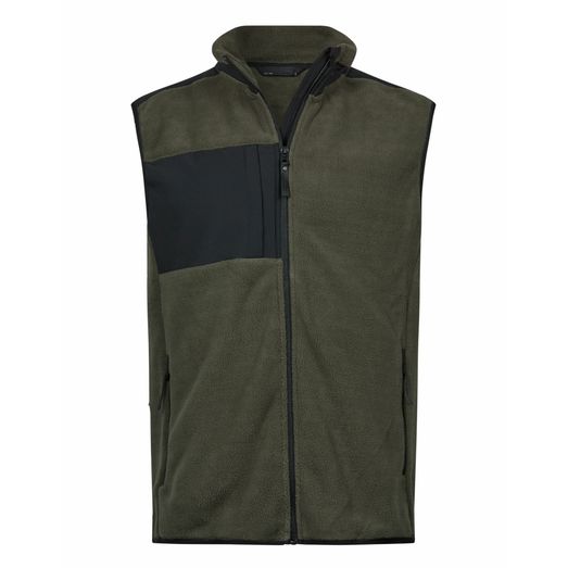 Tee Jays Mountain Fleece Bodywarmer Deep Green/ Black