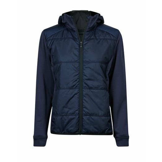 Tee Jays Women's Hybrid-Stretch Hooded Jacket Navy/Navy