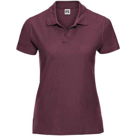 Russell Ultimate Cotton Polo Ladies - Burgundy