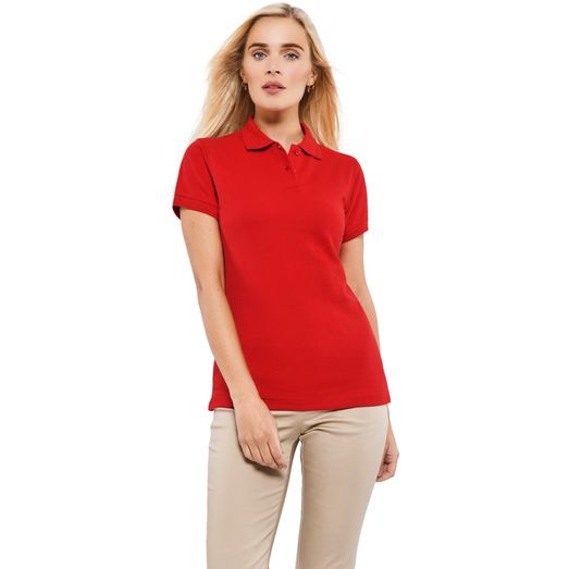 Absolute Apparel Elegant Ladies Fitted Polo - Red